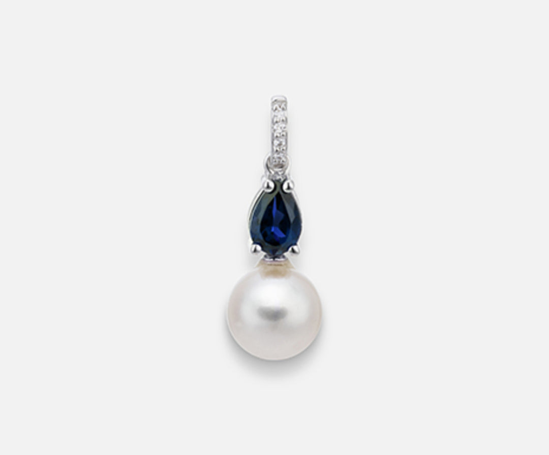 Nihama pe 18k fw 7.5/8 sapphire drop6x4 ct.0.54 dia ct.0.015 NP0390O4FABI075
