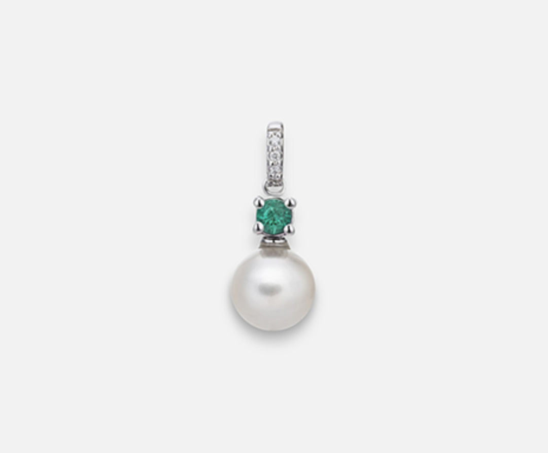Nihama pe 18k fw 6,5/7 kulatý smaragd mm2,75 ct.0,10 dia ct.0,01 NP0397O4FABI065
