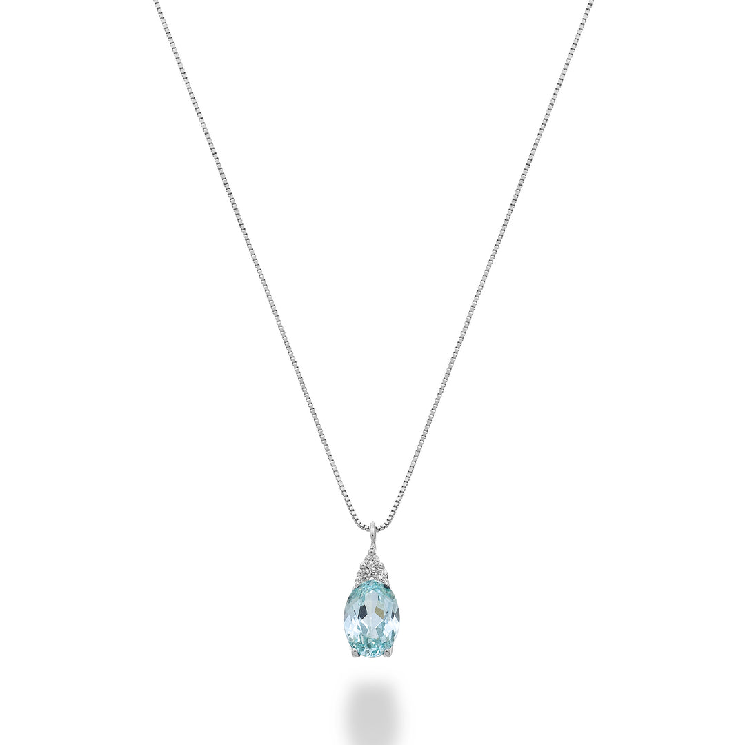 Mikiko cl 18k turmalina paraiba ovalada 6x4 con tres diamantes MD5188O4PAR