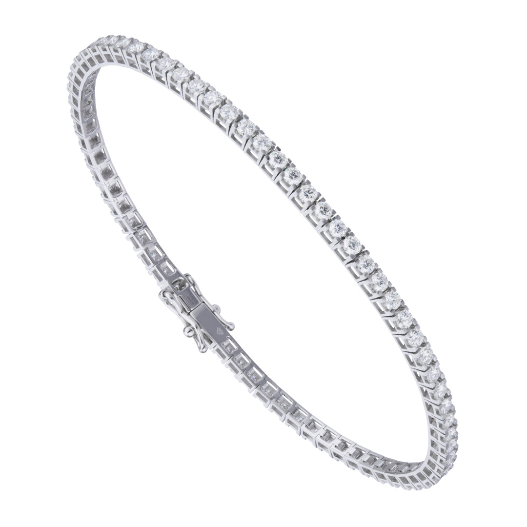 Pulseira de tênis com moldura quadrada do World Diamond Group cm. 17,5 ct. 1.82BTQ110DI6-20014110123