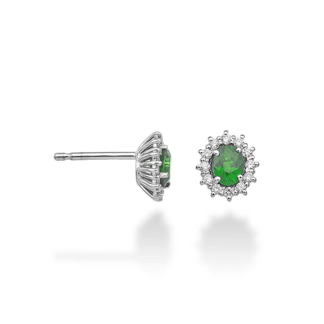 Nihama or 18k oval emerald 5x4 ct.0,60 diam. 0,20 ct NO5104O4BE