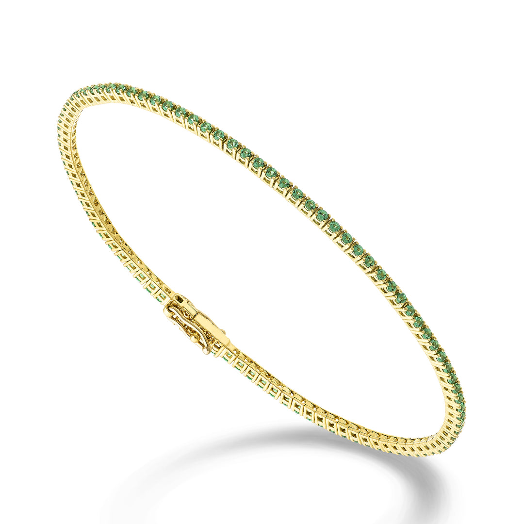 Mikiko br tennis 18k smaragder 0,95 ct, 17,2 cm gul guld - 94 indstillinger MBTF0011SMRO1