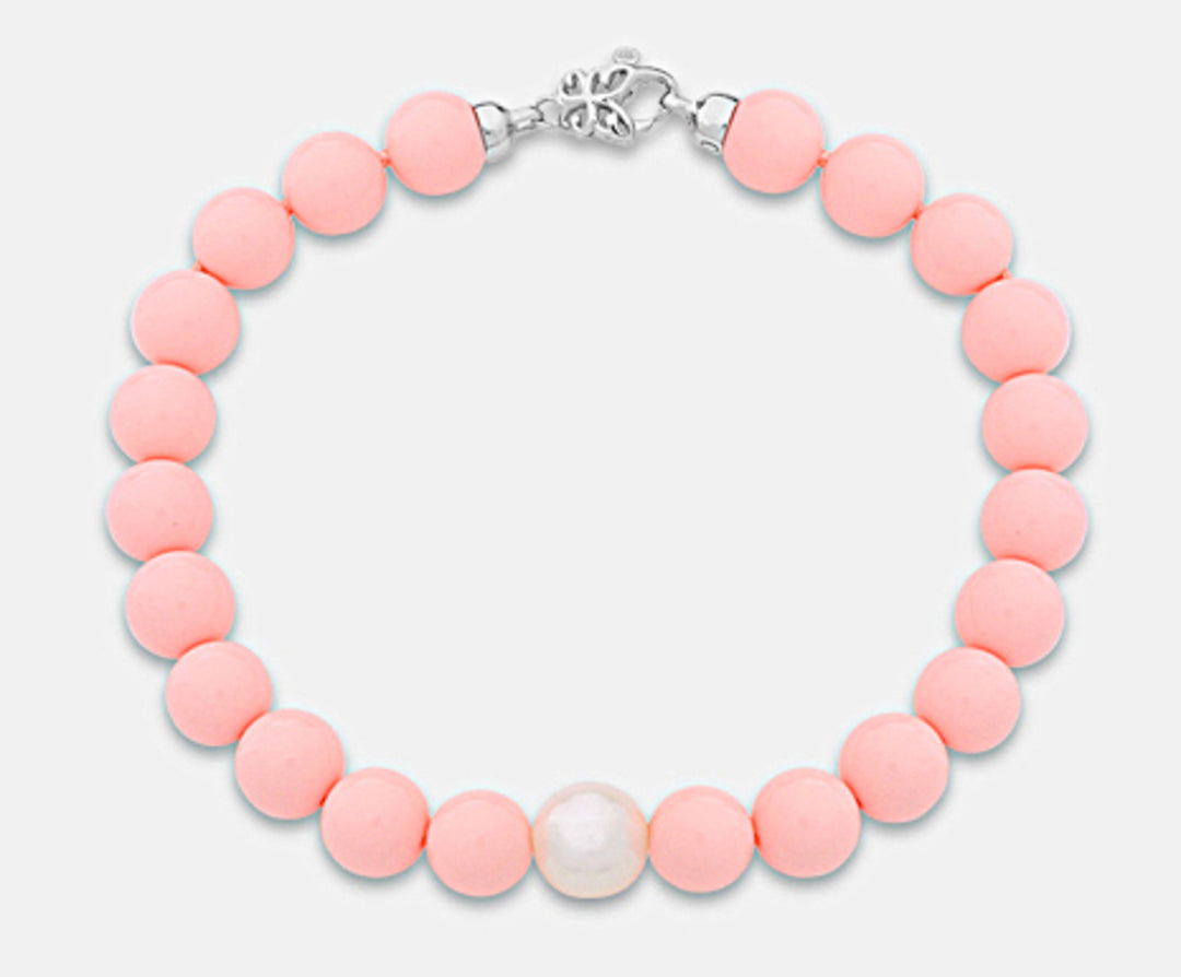 Nihama br ag925 fw 9/10 roz coral aglomerat 8mm NB7364A4CORAL