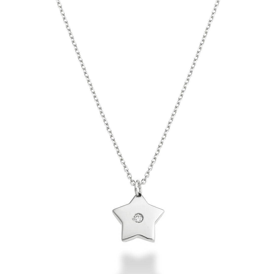 Mikiko cl 18k αστέρι 0,01 ct λευκόχρυσο MD5128O4BR001