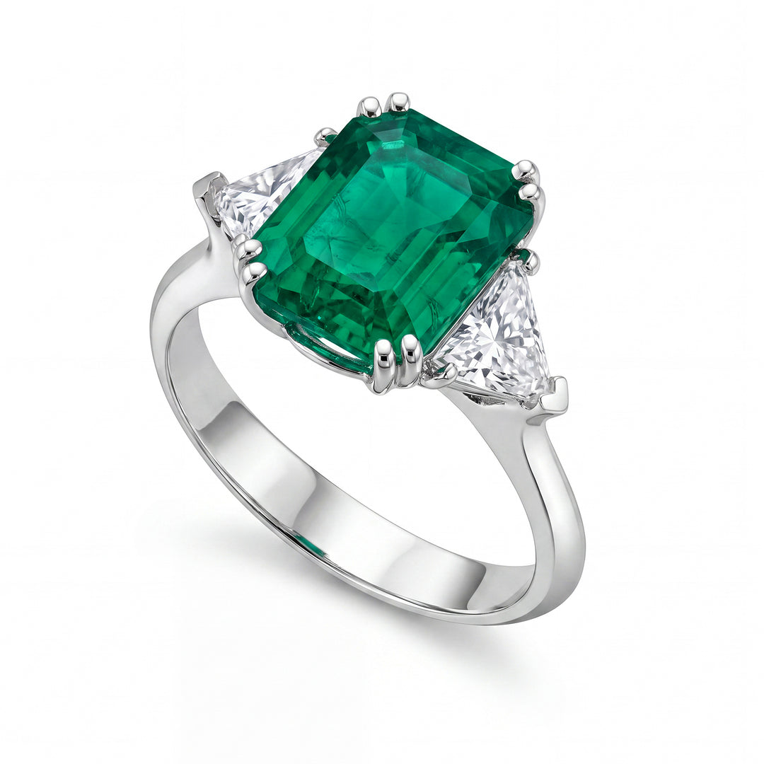 World Diamond Group smaragdový a diamantový prsten APU382DISM-19358110020