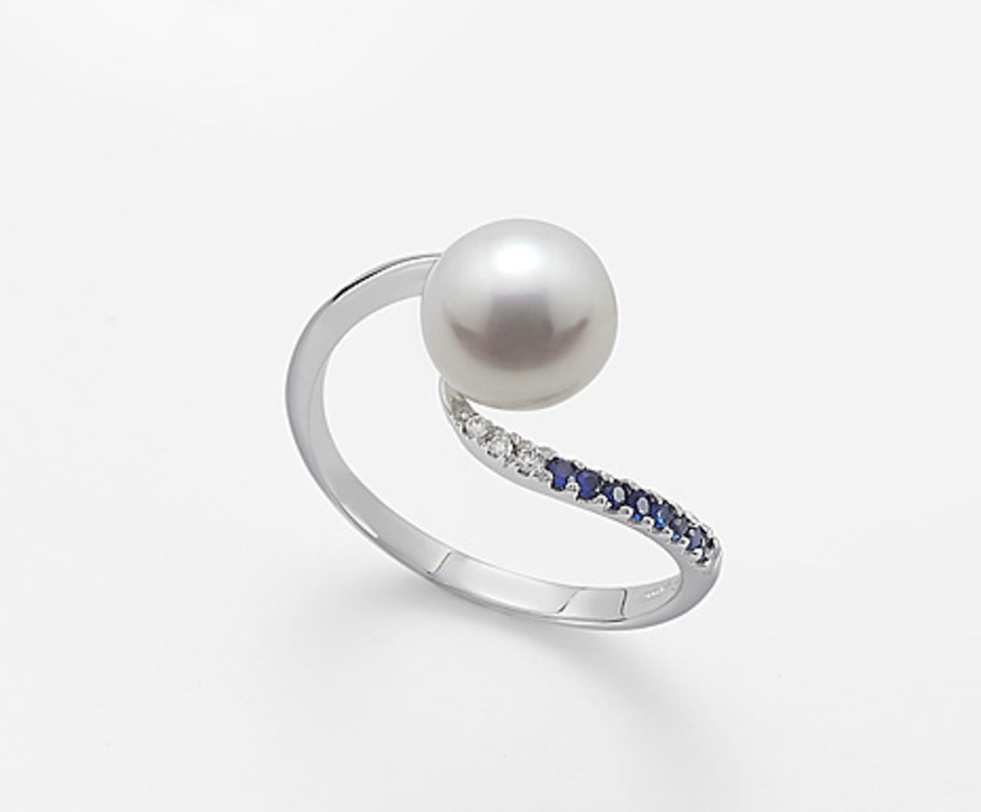 Mikiko en 18k fw 8/8,5 diam. 0,02 ct safirer 0,10 ct MA0807O4SAPPHIRE