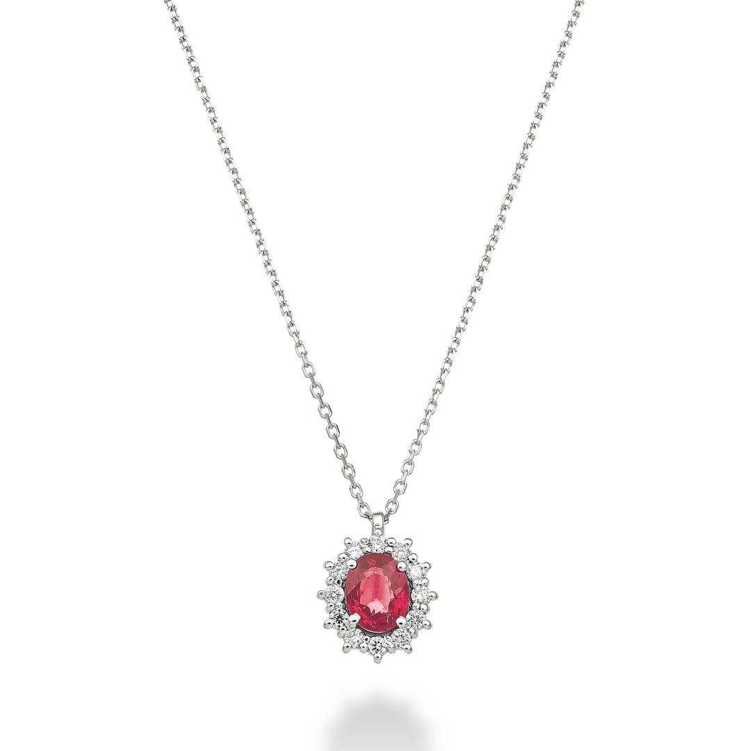 Nihama cl 18k rubin n. ovális 5x4 ct.0,40 átm. 0,10 ct ND5126O4RBN