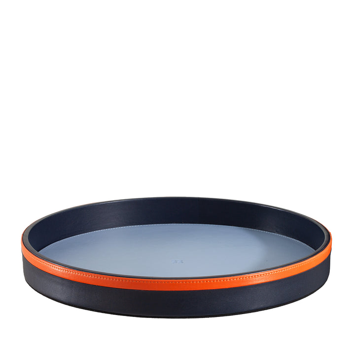 DUDU 32 cm rund læder serveringsbakke Flerfarvet Hjemmekontor Opbevaring Raffineret design