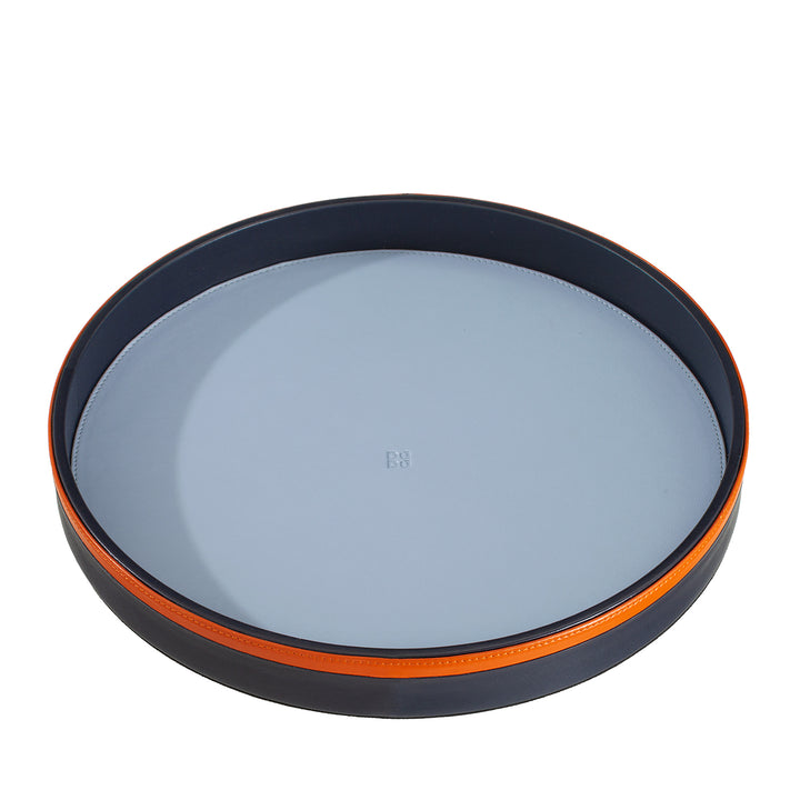 DUDU 32 cm rund læder serveringsbakke Flerfarvet Hjemmekontor Opbevaring Raffineret design