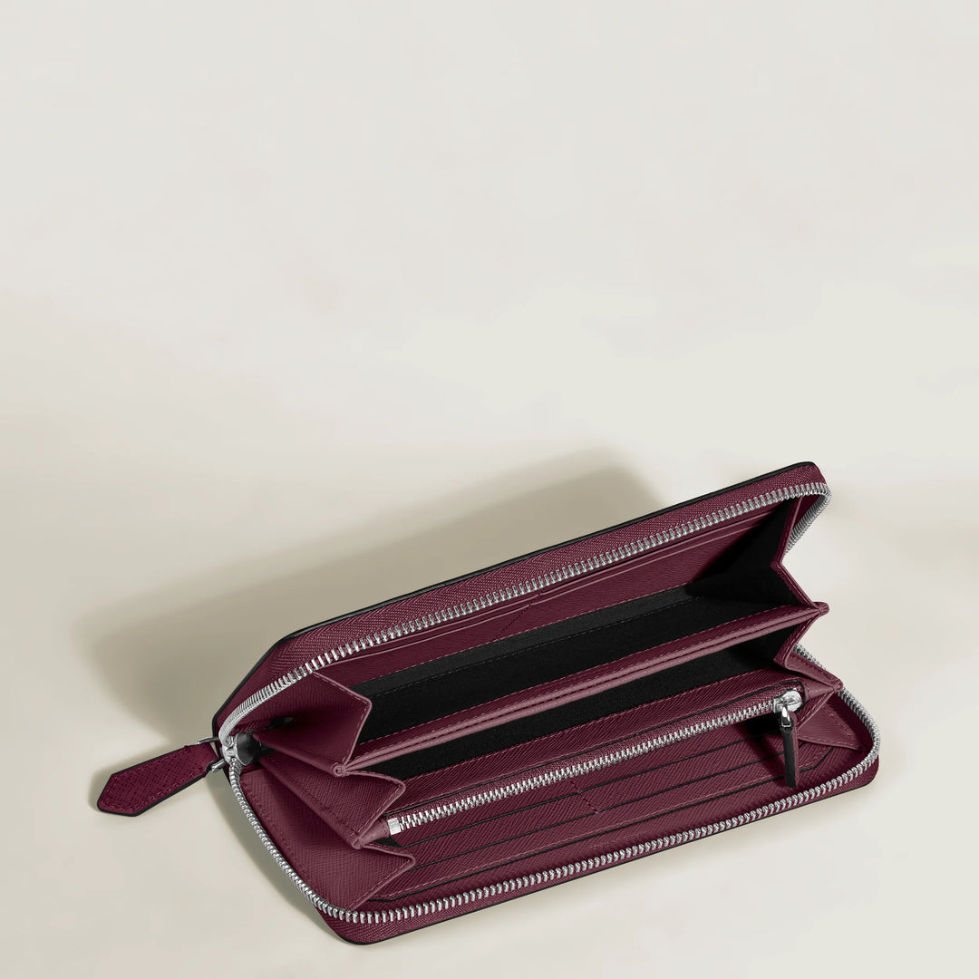 Montblanc wallet 12 compartments with full zip Sartorial Cassis 199372