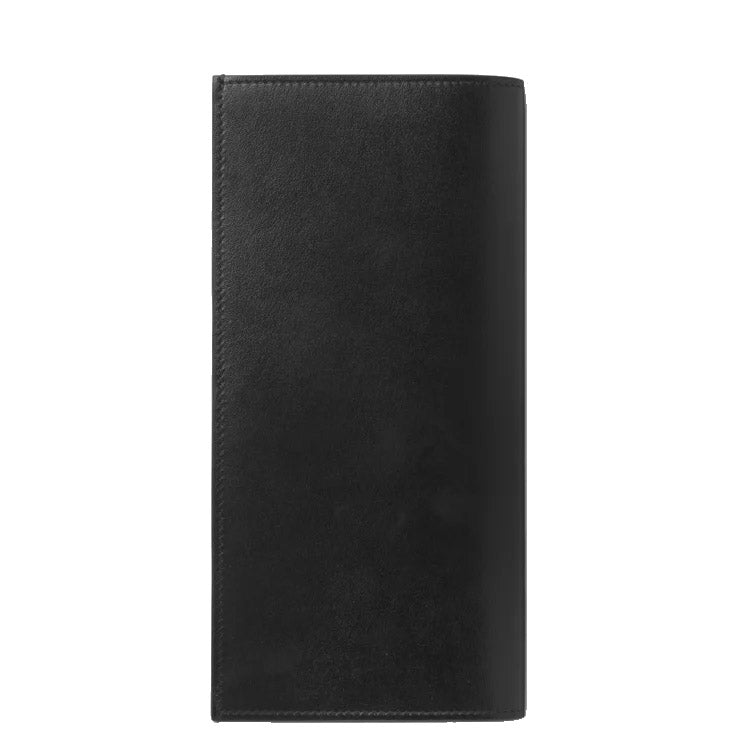 Montblanc portafoglio verticale 14 scomparti e tasca con cerniera Meisterstück nero 198318