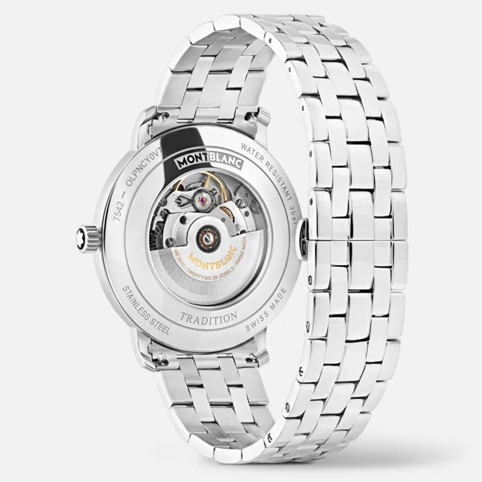 Montblanc orologio Tradition Automatic Date 40 mm grigio automatico acciaio 132433