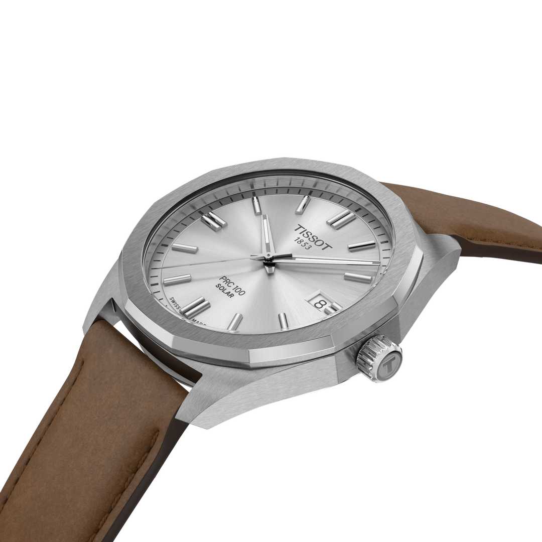Tissot ur PRC 100 Solar 39mm sølvkvartsstål T151.422.16.031.00