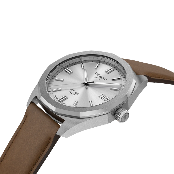 Tissot ur PRC 100 Solar 39mm sølvkvartsstål T151.422.16.031.00