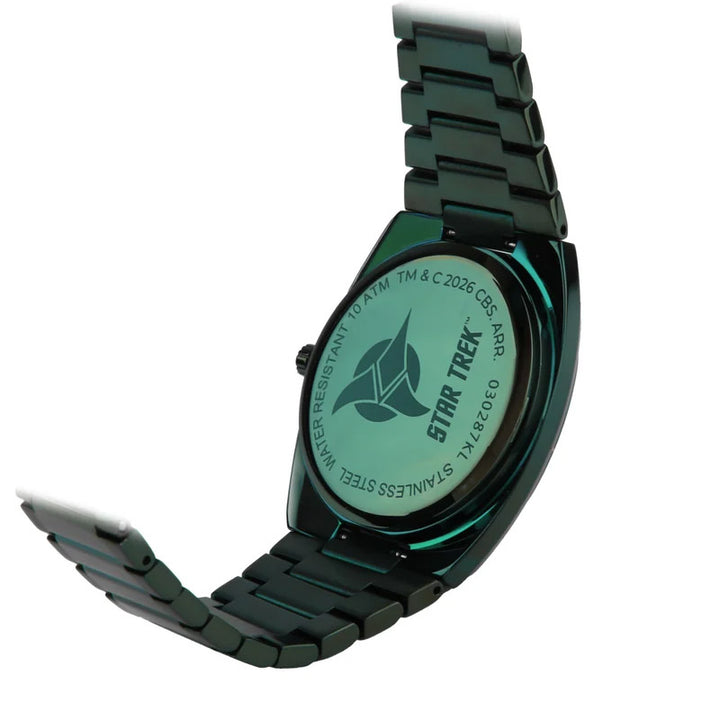 Montre Lorenz STAR TREK Klingon 40x36 mm acier quartz vert finition PVD vert 030287KL