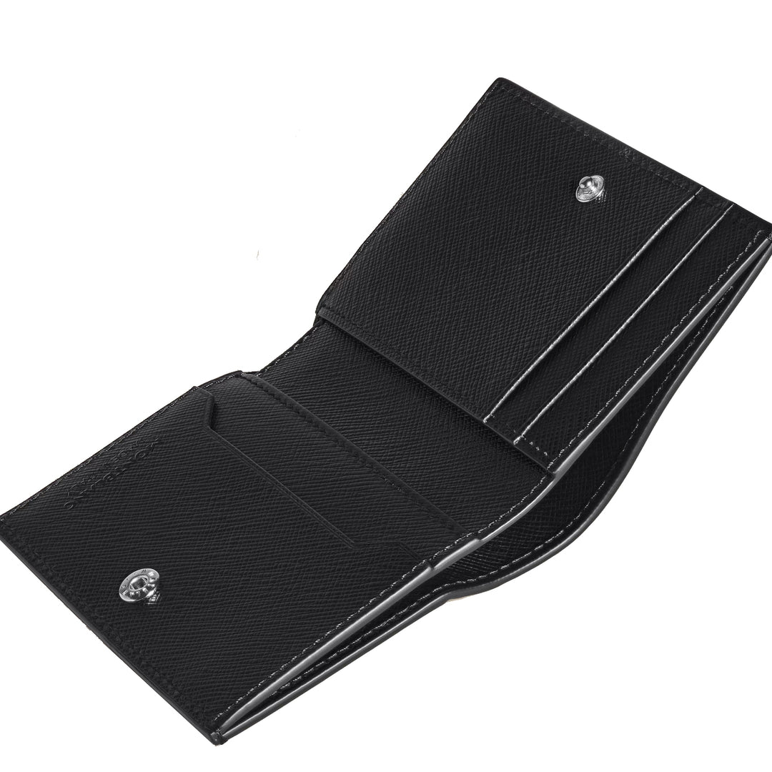 Mini carteira Montblanc 4 bolsos Sartorial couro tweed azul 220382