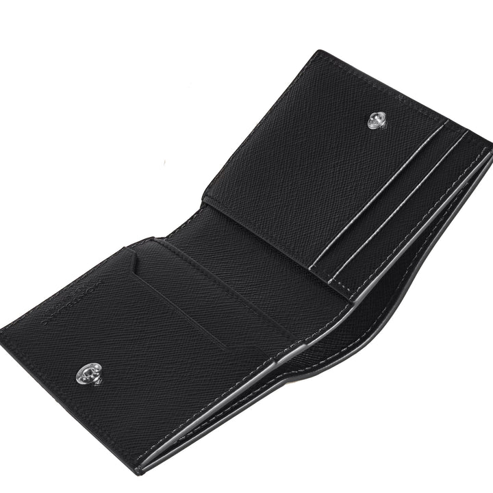 Mini carteira Montblanc 4 bolsos Sartorial couro tweed azul 220382