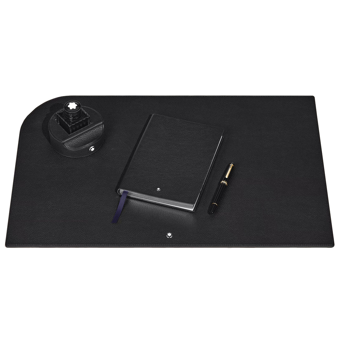 Montblanc Protector de escritorio de piel veteada negra 222608