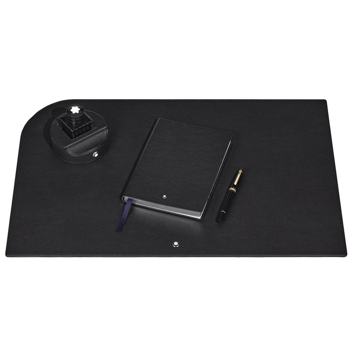 Montblanc Protector de escritorio de piel veteada negra 222608
