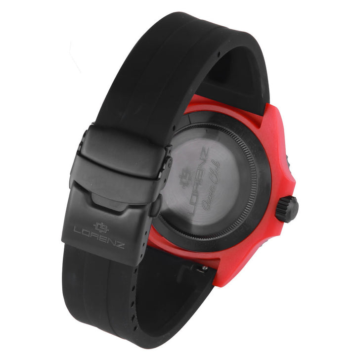 Lorenz Ocean Club Red Coral 40 mm relógio de quartzo preto 030268CC
