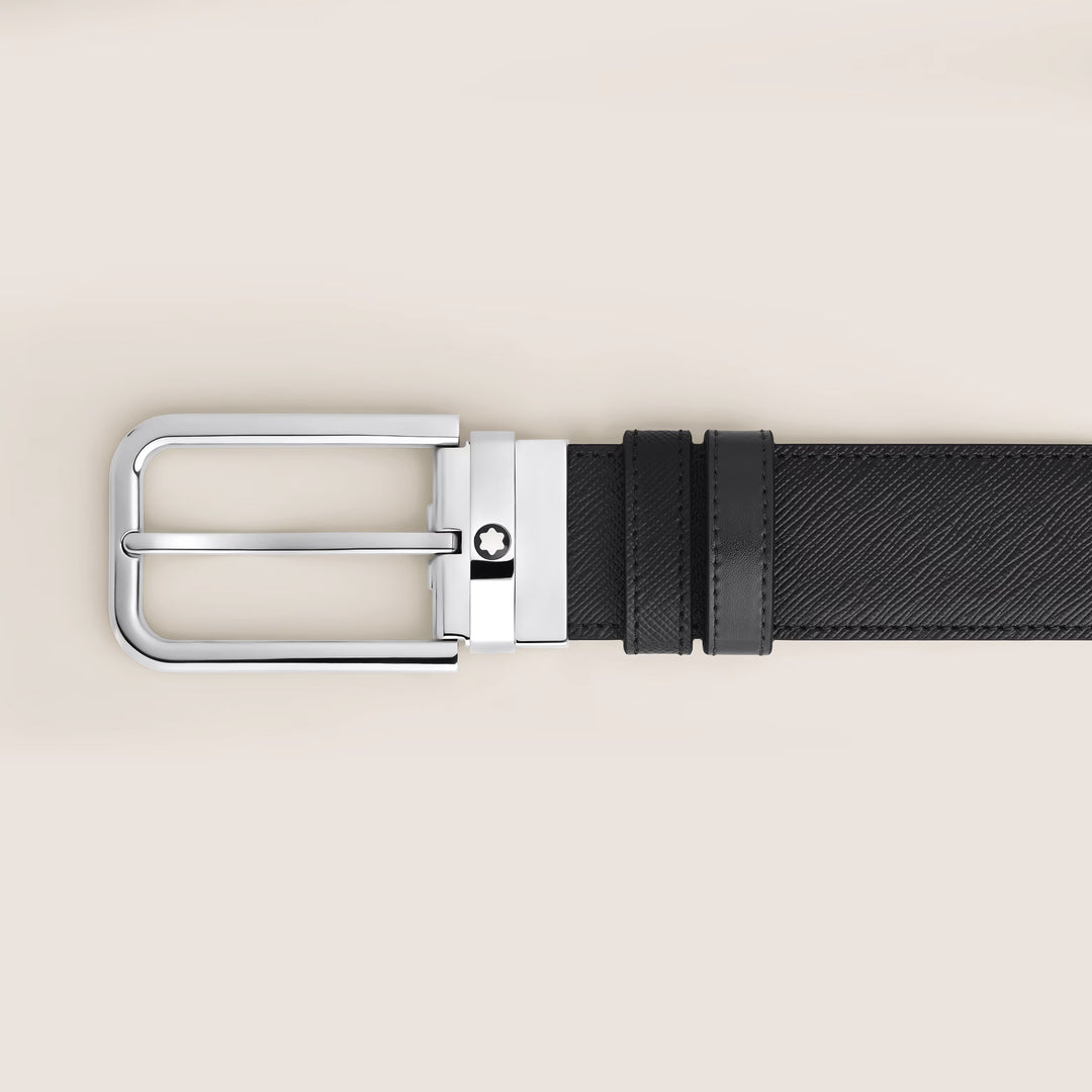Cinturón reversible Montblanc 35 mm Hebilla rectangular de piel Sartorial 223411