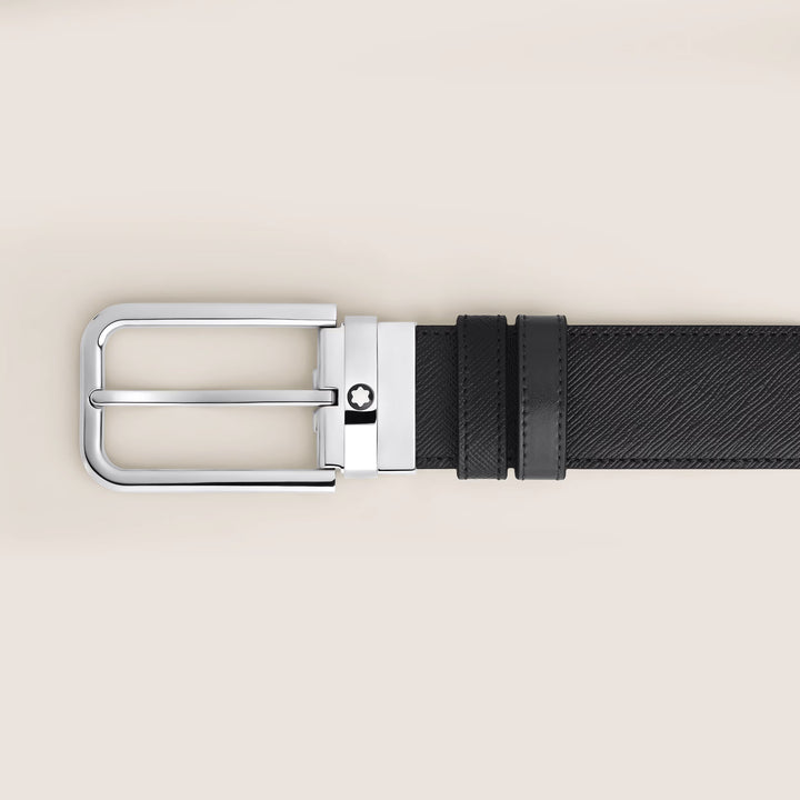 Cinturón reversible Montblanc 35 mm Hebilla rectangular de piel Sartorial 223411