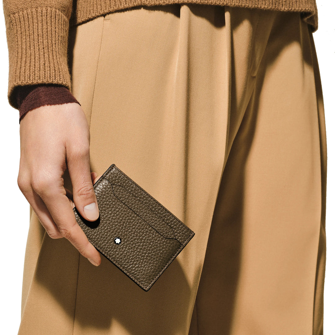 Montblanc kortholder 5 rum kastanjebrun 220218