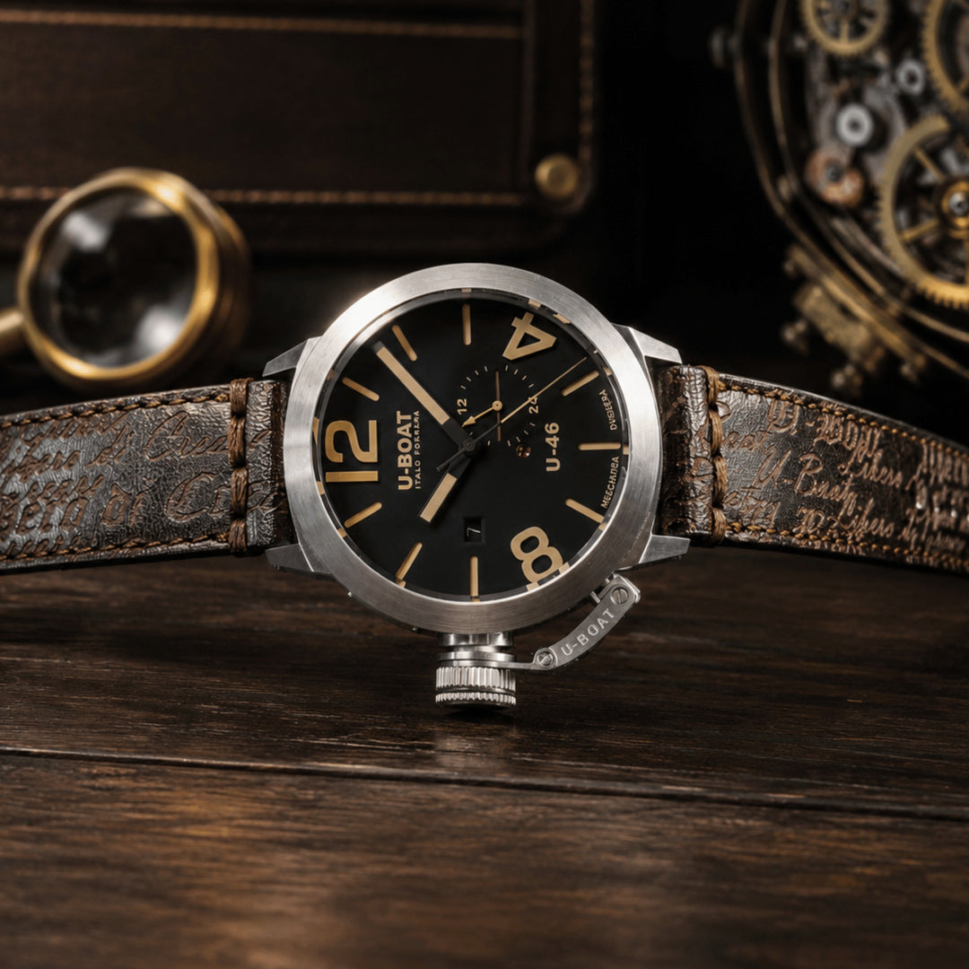 U-BOAT Klassisk ur U-46 46mm sort automatisk stål 4646