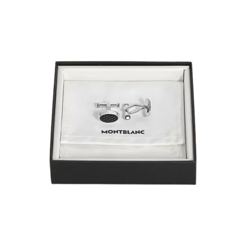 Montblanc oval cufflinks Meisterstück steel 134468
