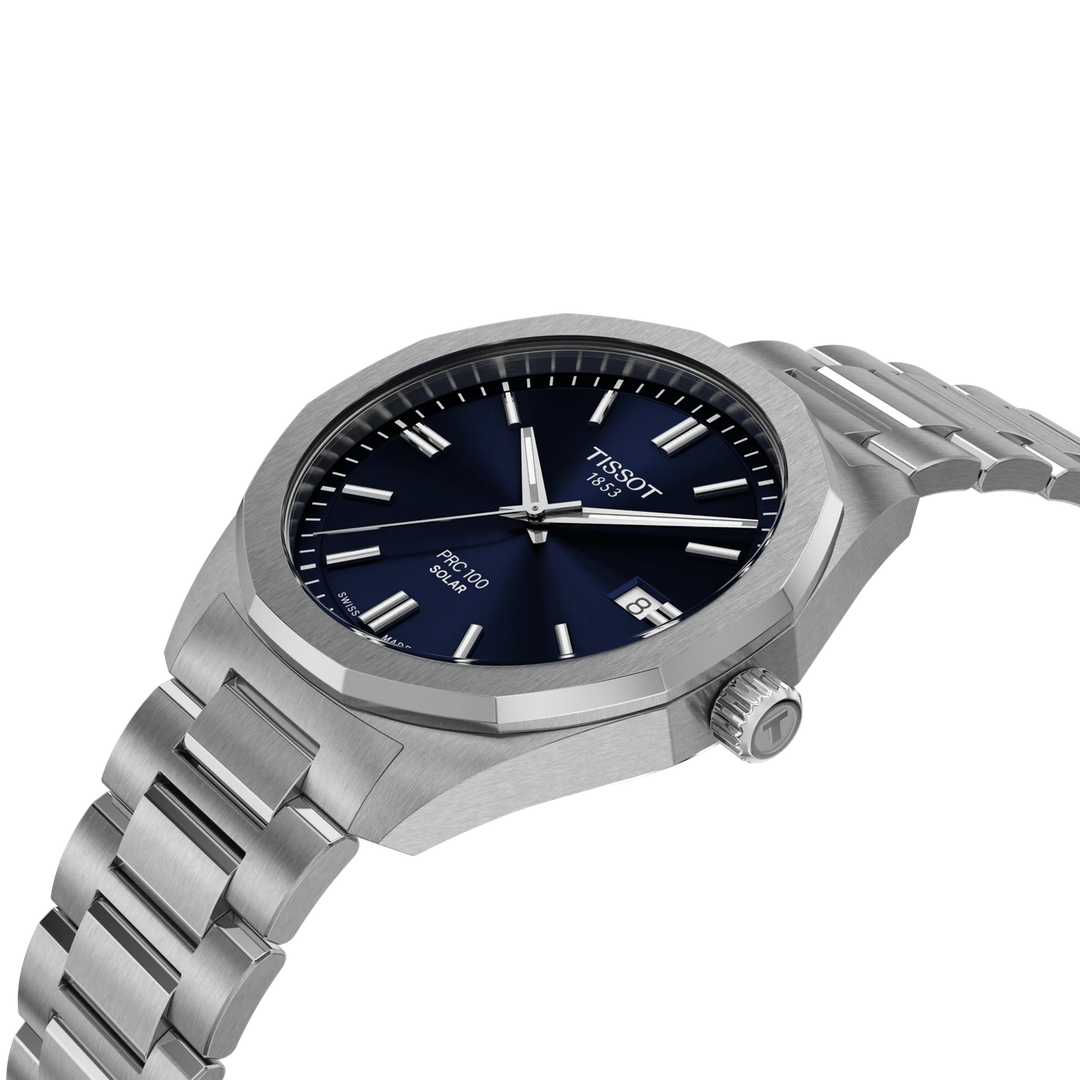 Tissot PRC 100 Solar 39mm aço quartzo azul T151.422.11.041.00