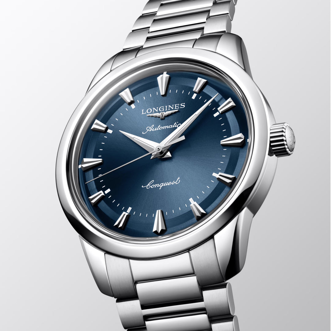Ceas automat Longines Heritage 40mm albastru din oțel L1.650.4.92.6
