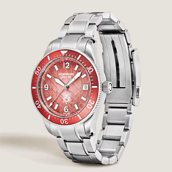 Montblanc kello Iced Sea Automatic Date 0 Happi 38mm punainen automaattinen teräs Limited Edition 300 kpl 135762