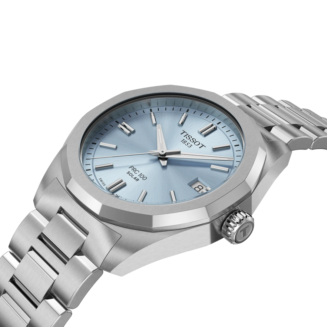 Tissot PRC 100 Solar 39mm světle modrá křemenná ocel T151.822.11.351.00