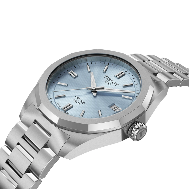 Tissot PRC 100 Solar 39mm světle modrá křemenná ocel T151.822.11.351.00