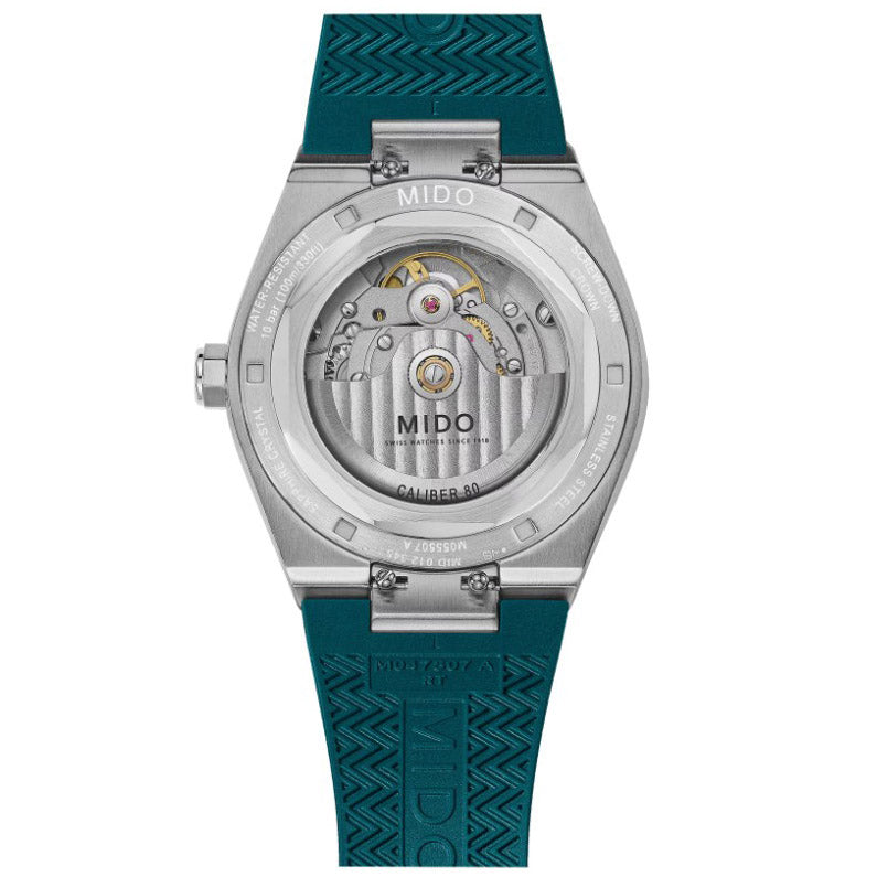 Mido hodinky Multifort 8 One Crown zelená 40mm automatická ocel M055.507.17.091.00