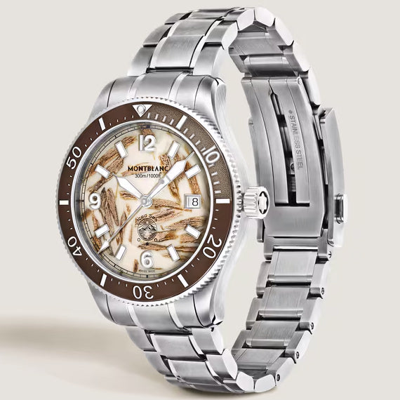 Montblanc ur Iced Sea Automatic Date 0 Oxygen Limited Edition 700 styk 41mm beige automatisk stål 137211