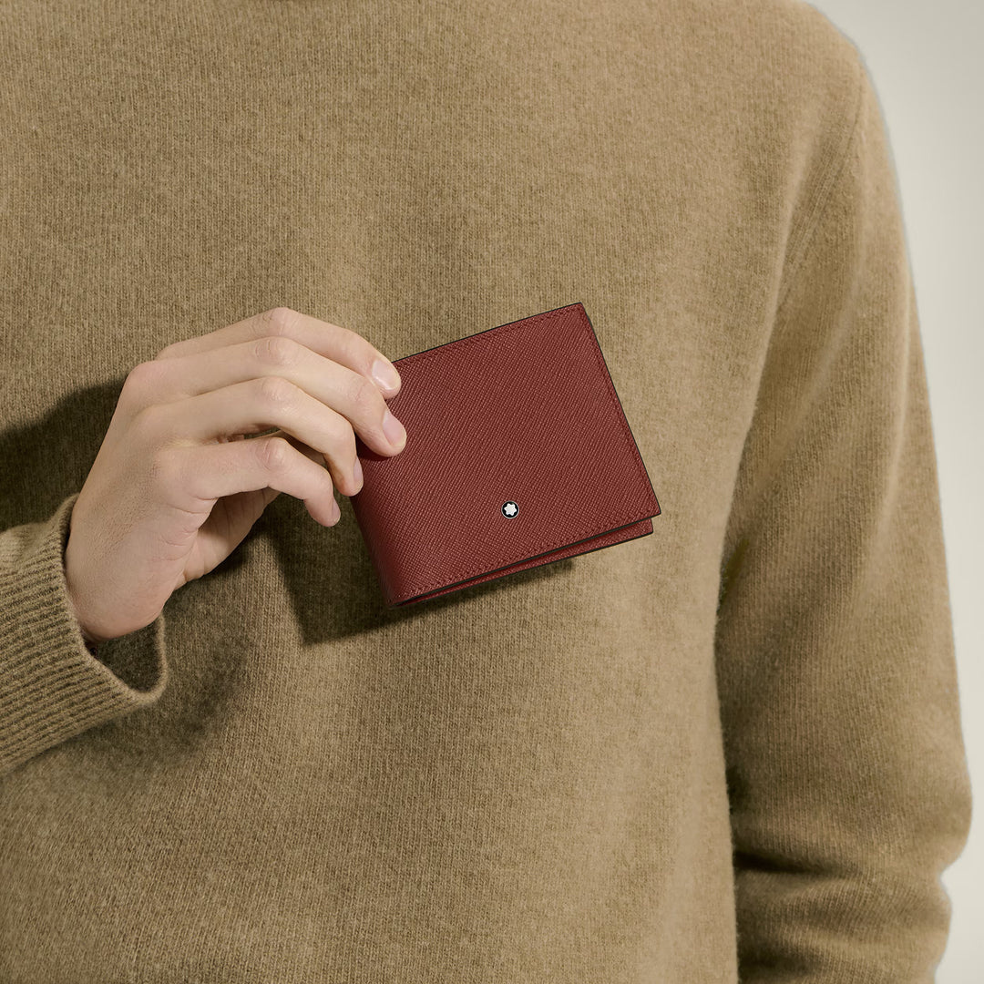 Montblanc wallet 6 pockets sartorial leather red oak 223011