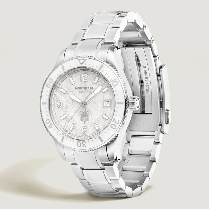 Montblanc ur Iced Sea Automatic Date 0 Oxygen 38mm hvid automatisk stål 134024