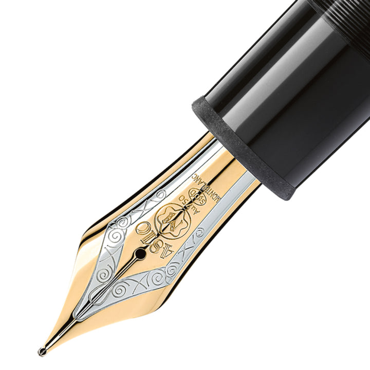 Caneta-tinteiro Montblanc Meisterstück 149 ponta com acabamento dourado M 115384 nova referência 132113