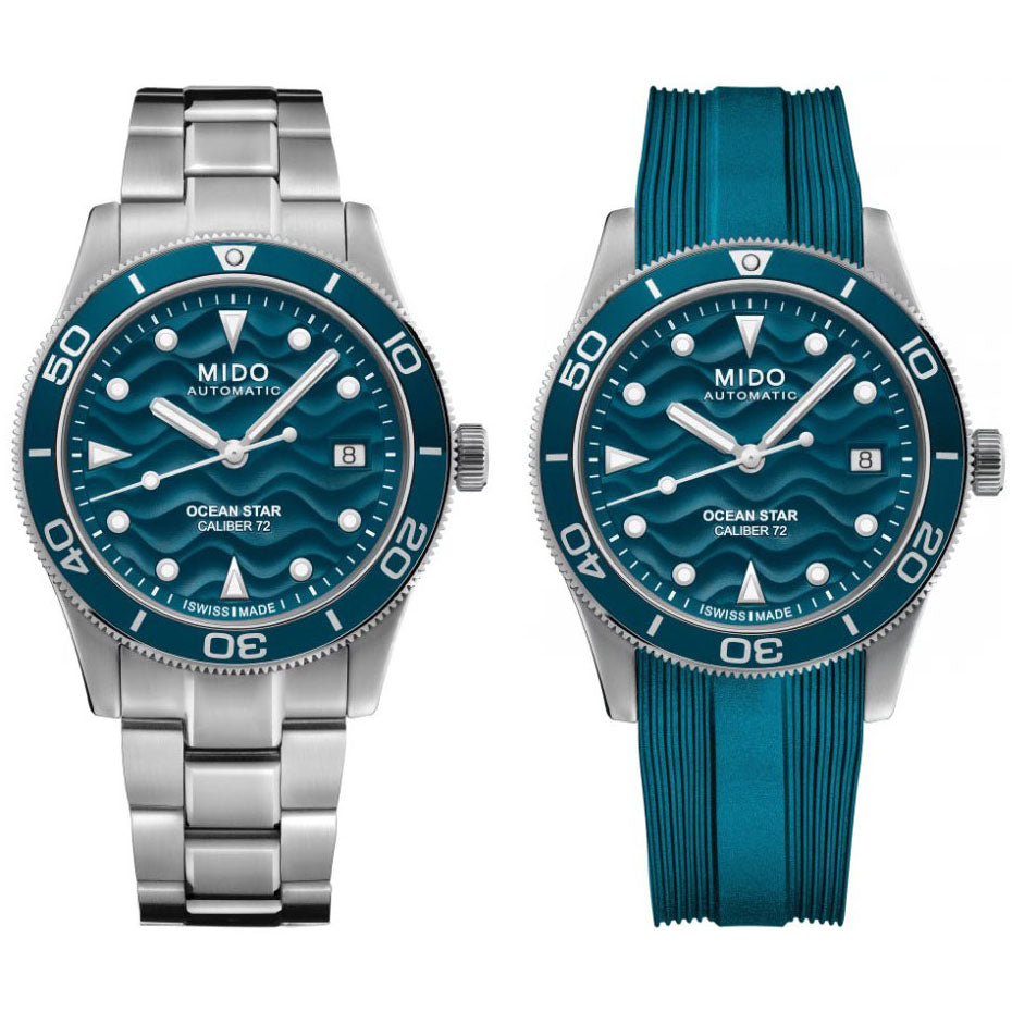 Relógio Mido Ocean Star Special Edition 39mm azul automático aço M026.907.11.041.01