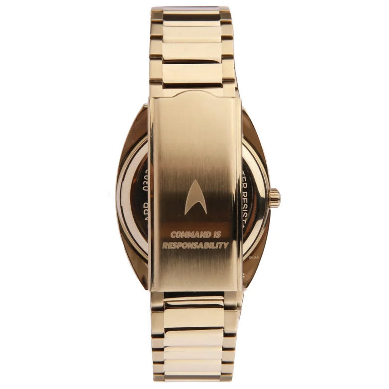 Lorenz STAR TREK Command horloge 40x36 mm groen kwartsstaal goud PVD-afwerking 030287KK