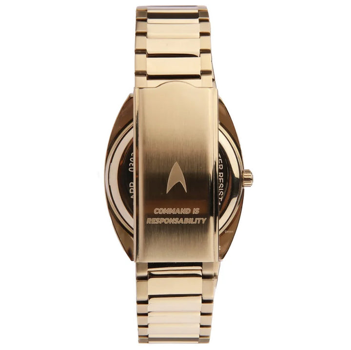 Lorenz STAR TREK Command horloge 40x36 mm groen kwartsstaal goud PVD-afwerking 030287KK