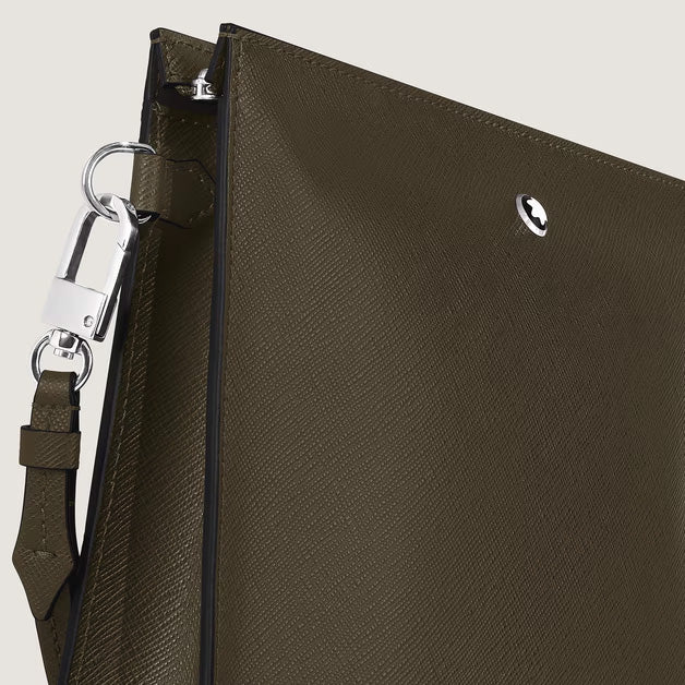 Montblanc Sartorial Kaki bőr kuplungtáska 221566