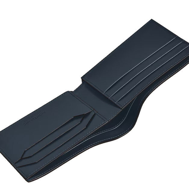 Montblanc portafoglio 6 tasche pelle Meisterstück velluto blu 220446