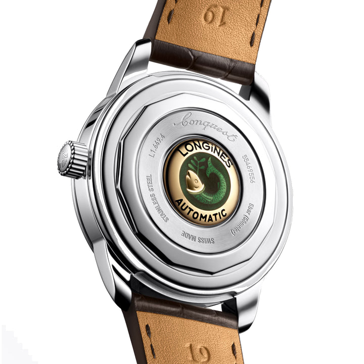 Longines Heritage 38 mm Automatikuhr aus braunem Stahl L1.649.4.62.2