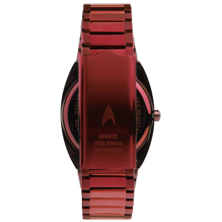 Montre Lorenz STAR TREK Warp Speed ​​​​40x36 mm acier quartz rouge finition PVD rouge 030287FR