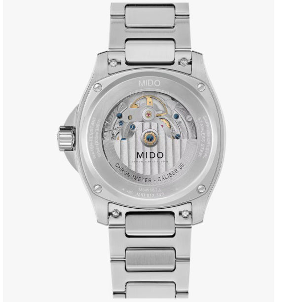 Montre Mido Multifort TV Big Date Chronomètre 40mm bleu automatique acier M049.567.11.041.00