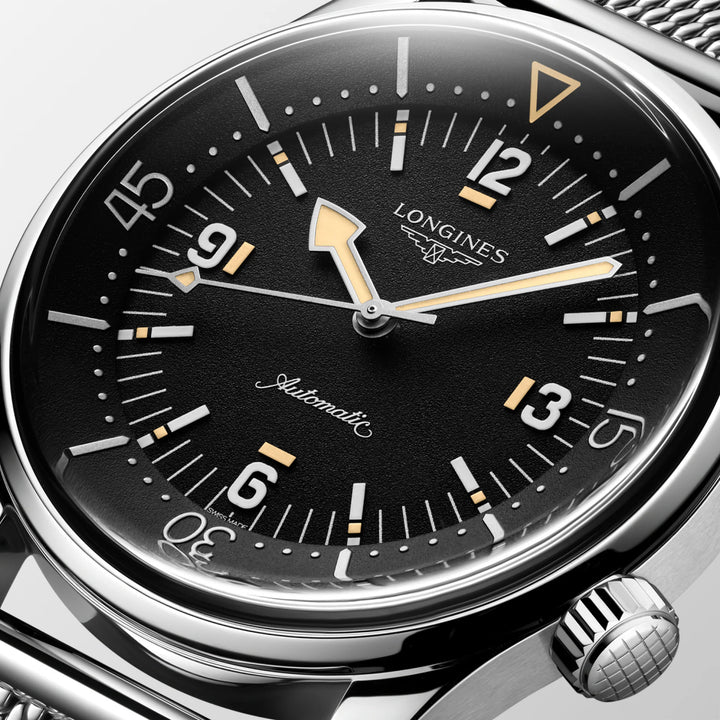 Reloj Longines Legend Diver 59 42mm negro automático acero L3.795.4.59.9