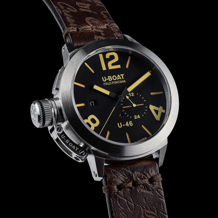 U-BOAT Klassisk ur U-46 46mm sort automatisk stål 4646
