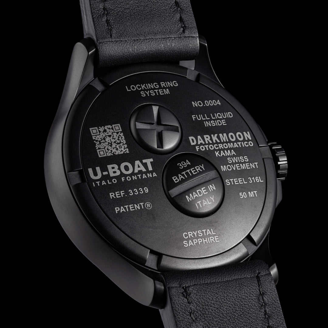 U-BOAT hodinky Darkmoon Kama PVD Grey 46,50mm šedá křemenná ocel PVD šedá 3339